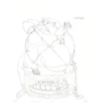 Anonimo , Zancanaro, Antonio - sec. XX - Gibbo nella parte di gran piloto in burrasca sull'alto mare