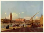 Alt, Rudolf , Veneding mit Campanile und Dogenpalast, von San Giorgio aus gesehen