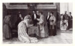 de Blaas, Eugene , Signing the register-A bridal party in a interior -