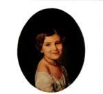 Anonimo , Waldm&uuml;ller, Ferdinand Georg - sec. XIX - Ritratto di ragazzina con collana di corallo