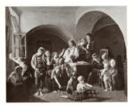 Waldmüller, Ferdinand Georg , Nikolobescherung -