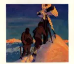 Barth, Otto , Morgengebet am gipfel des grossglockners