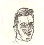 Kokoschka, Oskar , Der junge Albert Ehrenstein