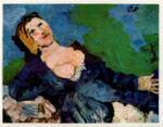 Anonimo , Kokoschka, Oskar - sec. XX - Donna in blu