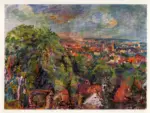 Kokoschka, Oskar , Landschaft bei Grinzing mit dem Blick auf Wien