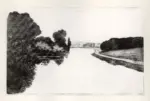 Delatre, E. , Paesaggio con fiume