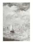 Stevens, Alfred , Bateaux &agrave; Voiles sur la Mer