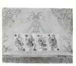 Ensor, James , Etude pour le Concours de Bridge "Les Quatre Dames"