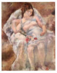 Anonimo , Pascin, Jules - sec. XX - Ragazza con i fiori