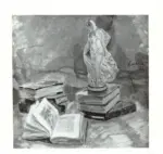 Kupka, Frank , Nature Morte &agrave; la Statue et aux Livres