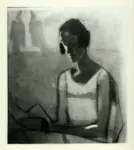 Schjerfbeck, Helene , Ragazza e drappeggio con aquile