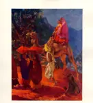 Besnard, Albert , Femme de caste en voyage sur la route d'Ambar -