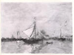 Boudin, Eugène , Barque de Pecheur dans le port de Trouville