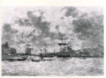 Anonimo , Boudin, Eugène - sec. XIX - Vue du port de Trouville