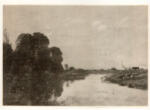 Boudin, Eugène , A river scene near Deauville