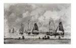 Boudin, Eug&egrave;ne , Bateaux au peche