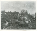 Boudin, Eugène , A view of Trouville: a wooded hillside with houses