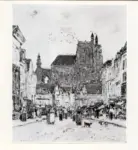 Anonimo , Boudin, Eug&egrave;ne - sec. XIX - Place de l'Eglise St. Vulfran - Abbeville