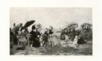 Anonimo , Boudin, Eugène - sec. XIX - Strandszene, Trouville