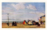 Boudin, Eugène , The Empress Eugenie on the beach at Trouville