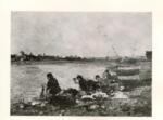 Anonimo , Boudin, Eugène - sec. XIX - Les laveuses des bords de la Touques