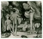Cezanne, Paul , Bagnanti (cinque uomini)