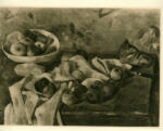 Cezanne, Paul , Fruttiera, tovagliolo e mele