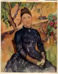 Anonimo , C&eacute;zanne, Paul - sec. XIX - La signora C&eacute;zanne nella serra