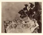 Cezanne, Paul , Frutta e vaso con gerani