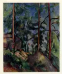 Anonimo , C&eacute;zanne, Paul - sec. XIX - Alberi e rocce