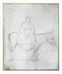 Anonimo , Corot, Jean-Baptiste-Camille - sec. XIX - Paysanne sur un Ane