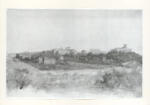 Corot, Jean Baptiste Camille , An italian hill town with a church and a castle