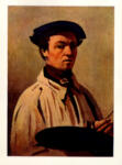 Corot, Jean Baptiste Camille , Corot con la tavolozza in mano. Autoritratto