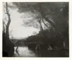 Corot, Jean Baptiste Camille , Les baigneuses de Bellinzona (Effet du soir)