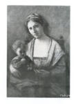 Corot, Jean Baptiste Camille , Femme et enfant aux cerises -