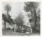 Corot, Jean Baptiste Camille , Flesselles, une rue avec une paysanne et sa vache