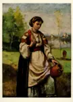 Anonimo , Corot, Jean-Baptiste-Camille - sec. XIX - Gypsy at the fountain