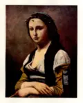 Anonimo , Corot, Jean-Baptiste-Camille - sec. XIX - La femme &agrave; la perle