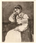 Corot, Jean Baptiste Camille , Donna seduta assorta