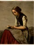 Anonimo , Corot, Jean Baptiste Camille - sec. XIX - La petite liseuse