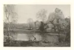 Anonimo , Corot, Jean Baptiste Camille - sec. XIX - Batelier au bord d'un etang (Ville d'Avray)