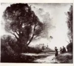Anonimo , Corot, Jean Baptiste Camille - sec. XIX - Paysage d'Italie