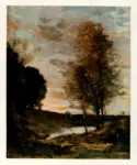 Corot, Jean Baptiste Camille , Soleil Couchant