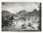 Corot, Jean Baptiste Camille , La città e il lago di Como