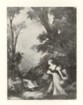 Corot, Jean Baptiste Camille , Paesaggio con amanti