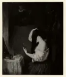 Courbet, Gustave , Donna che si pettina