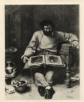 Courbet, Gustave , Marc Trapadoux dans l'atelier Courbet