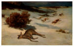Courbet, Gustave , Biche forcée à la Neige