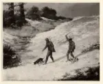 Courbet, Gustave , I bracconieri nella neve