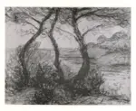 Anonimo , Cross, Henri Edmond - sec. XIX - Paysage M&eacute;diterran&eacute;en